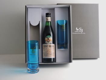 Packaging Vaso Trago Largo Caliz Turquesa C/Logo