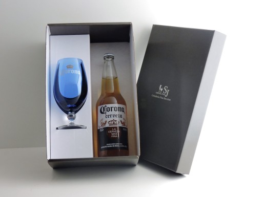 Packaging Copa Cervecera con Logo caliz Azul