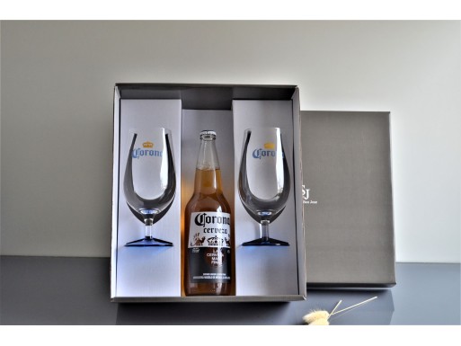 Packaging Copa Pinta Lisa c/Logo B/Azul