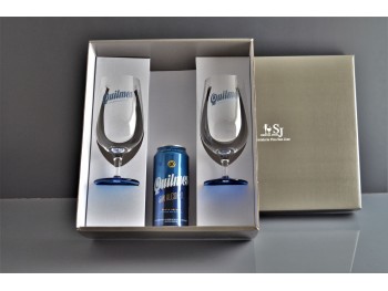 Packaging Copa Pinta Lisa c/Logo B/Azul