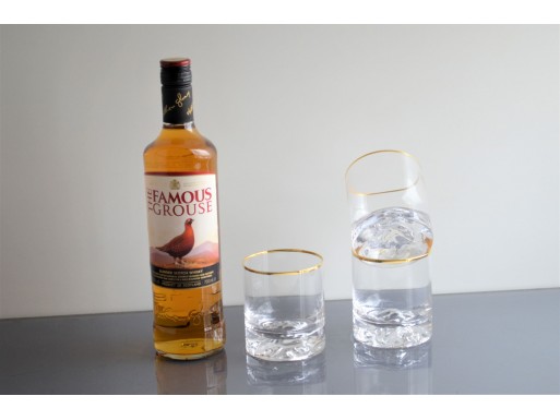 Vaso Mountain Whisky Liso F/Oro - Plata