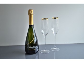 Copa Queen Champagne C/Filete Oro - Plata