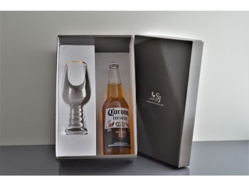 Vaso Ipa Liso Filete Oro y Plata